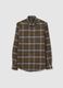 Long sleeve multicolour shirt in pure cotton regular fit with checks_0