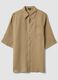 Long beige pure linen beach cover-up_4