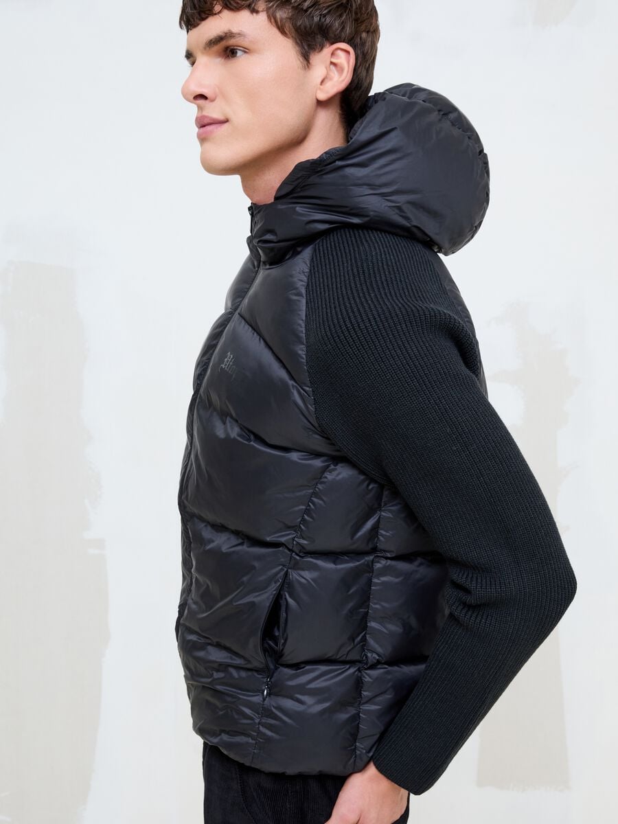 Padded Knit Jacket Black_1