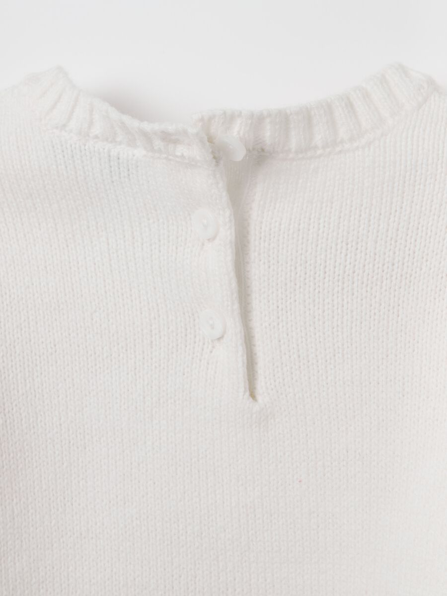 Pullover with jacquard flowers design_3