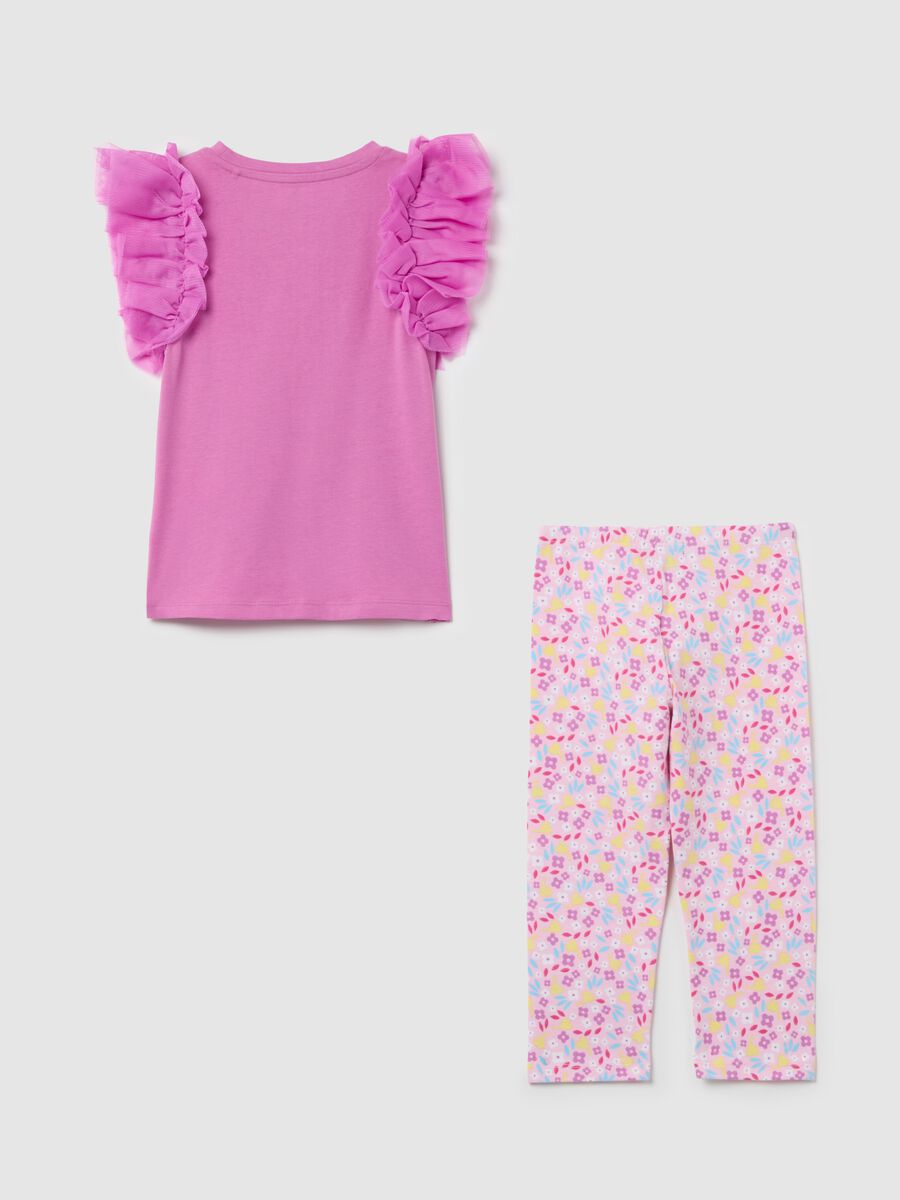 Cotton jogging set with flounce and print_1