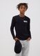 Black organic cotton T-shirt with &ldquo;Hyped&rdquo; print for boys_1