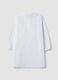 Girls&rsquo; white school apron with zip fastening and classic collar_1