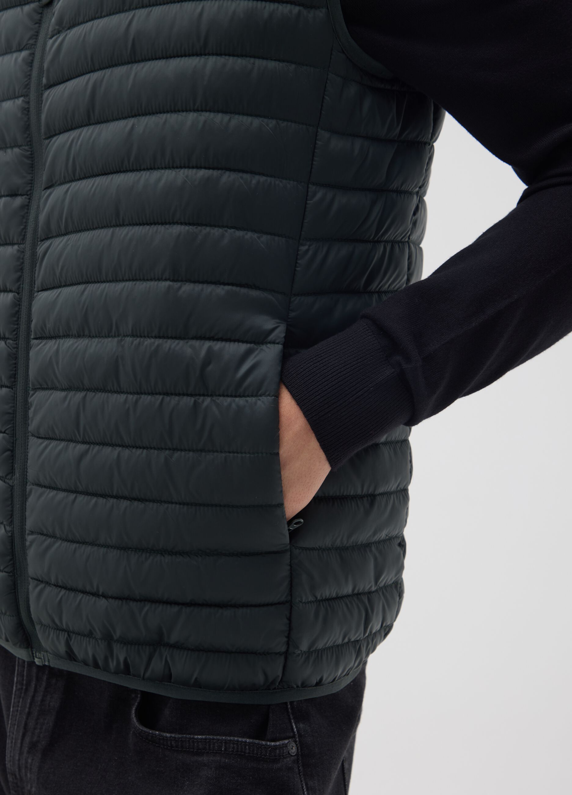 Gilet in nero regular fit