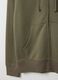 Regular fit green cotton blend zip-up sweatshirt_5