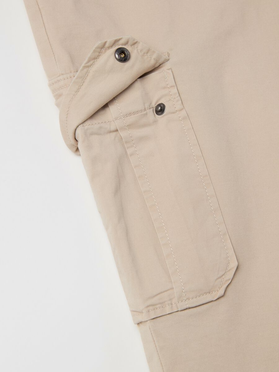 Slim-fit cargo pants in stretch cotton_5