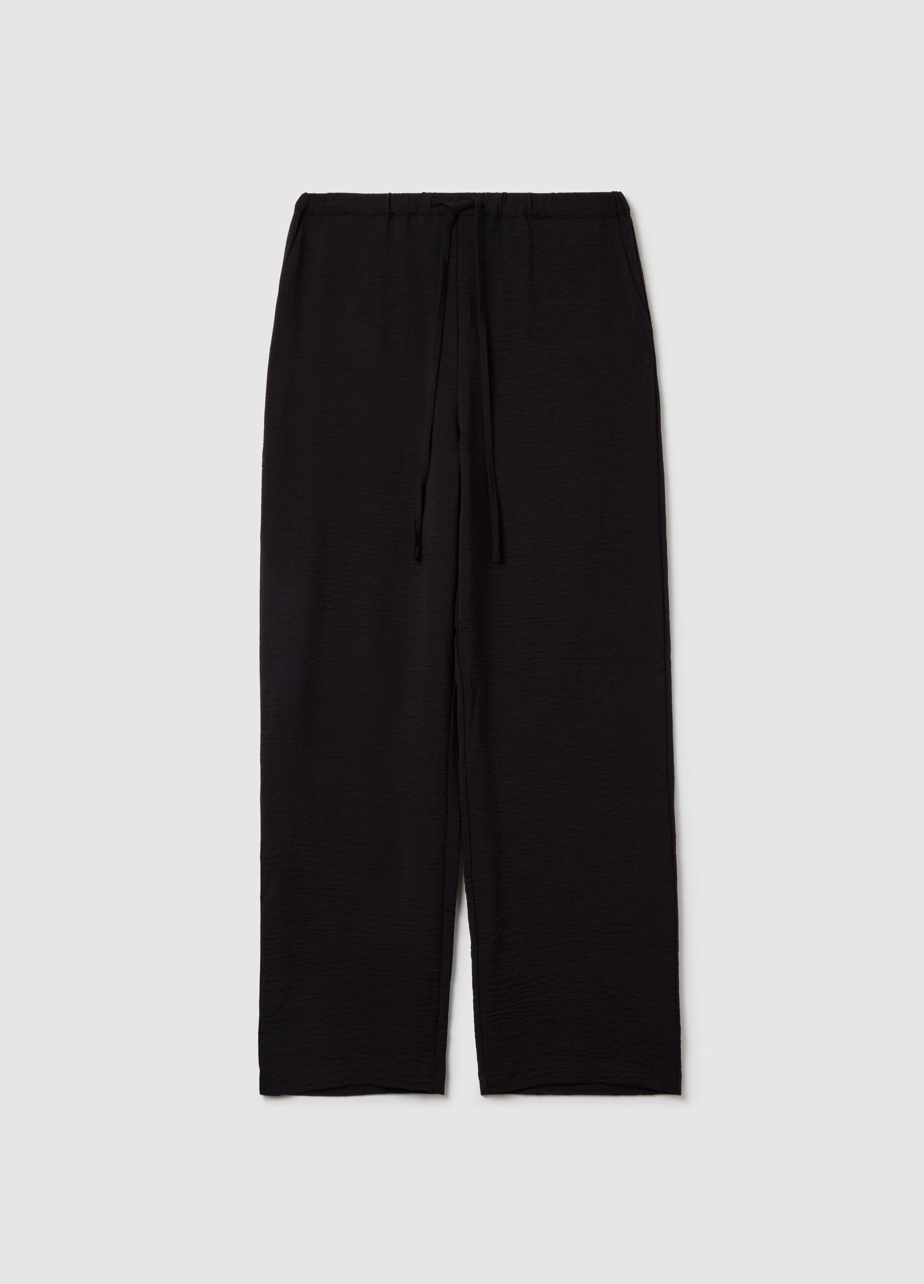 Pantalone fluido effetto crinkle