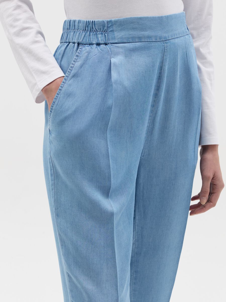 Carrot-fit denim-effect joggers_2