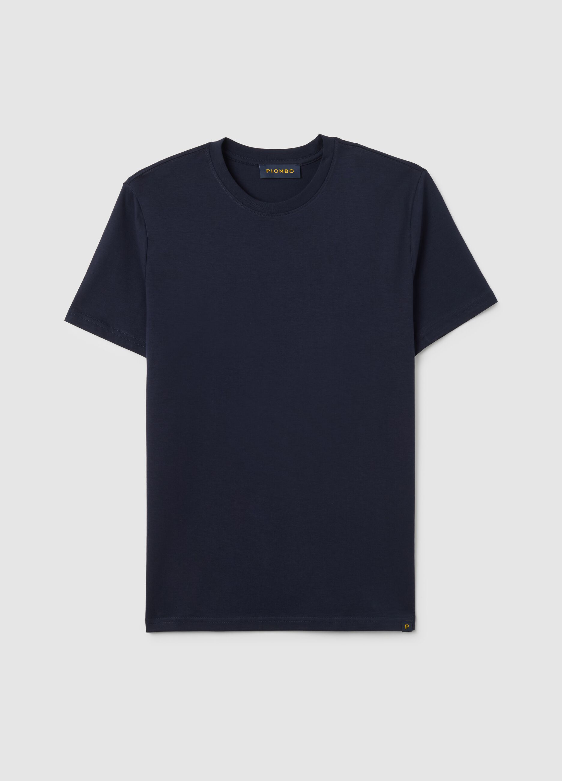 T-shirt in puro cotone blu