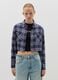 Crop shirt in check flannel_1