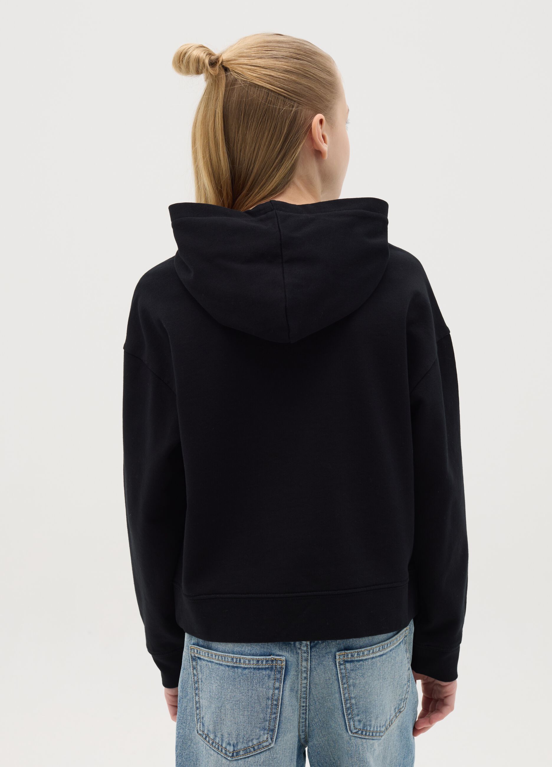 Sweatshirt with hood and "Cambridge University" print