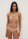 Reggiseno in cotone elasticizzato beige con imbottitura leggera_1