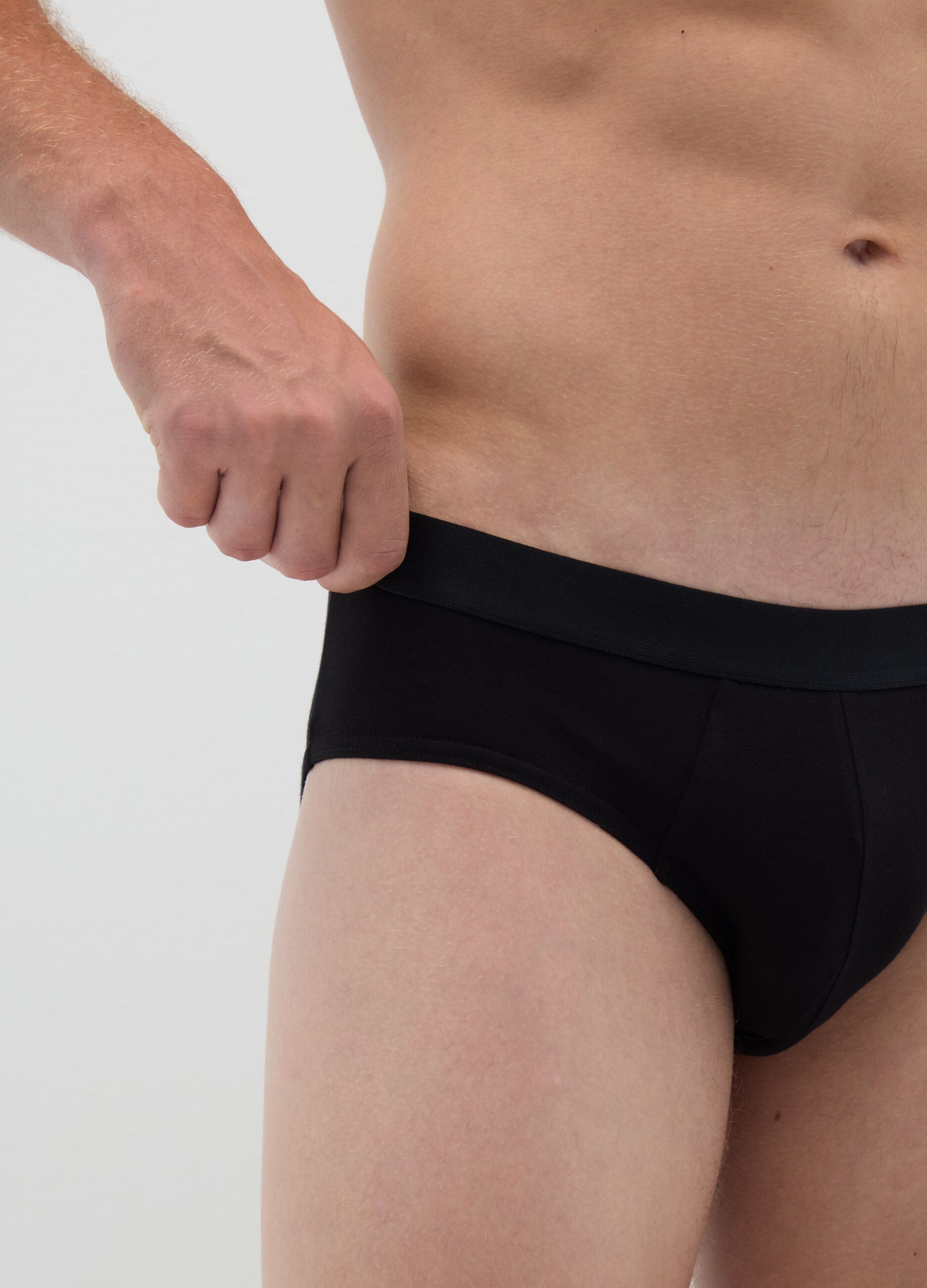 Black Cotton Regular Fit Briefs