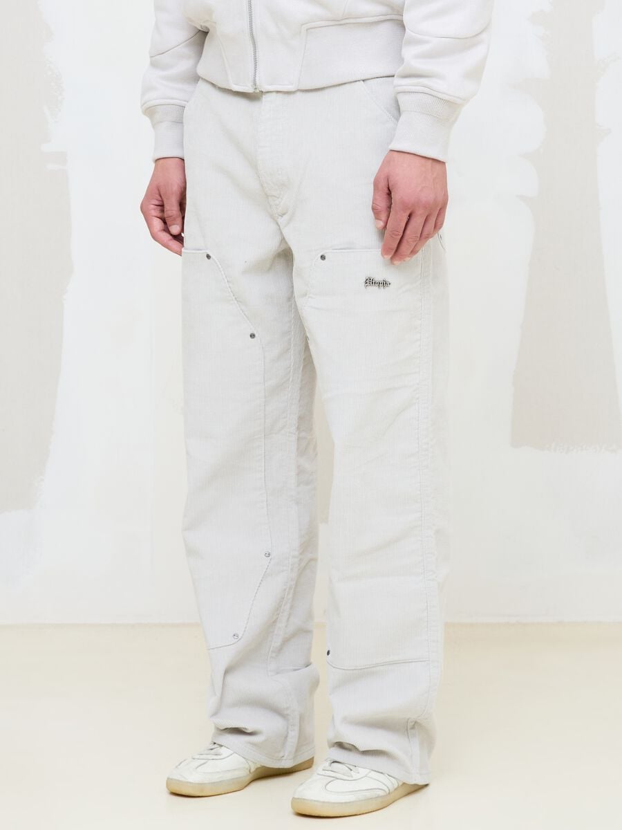 Corduroy Carpenter Pants Light Beige_2