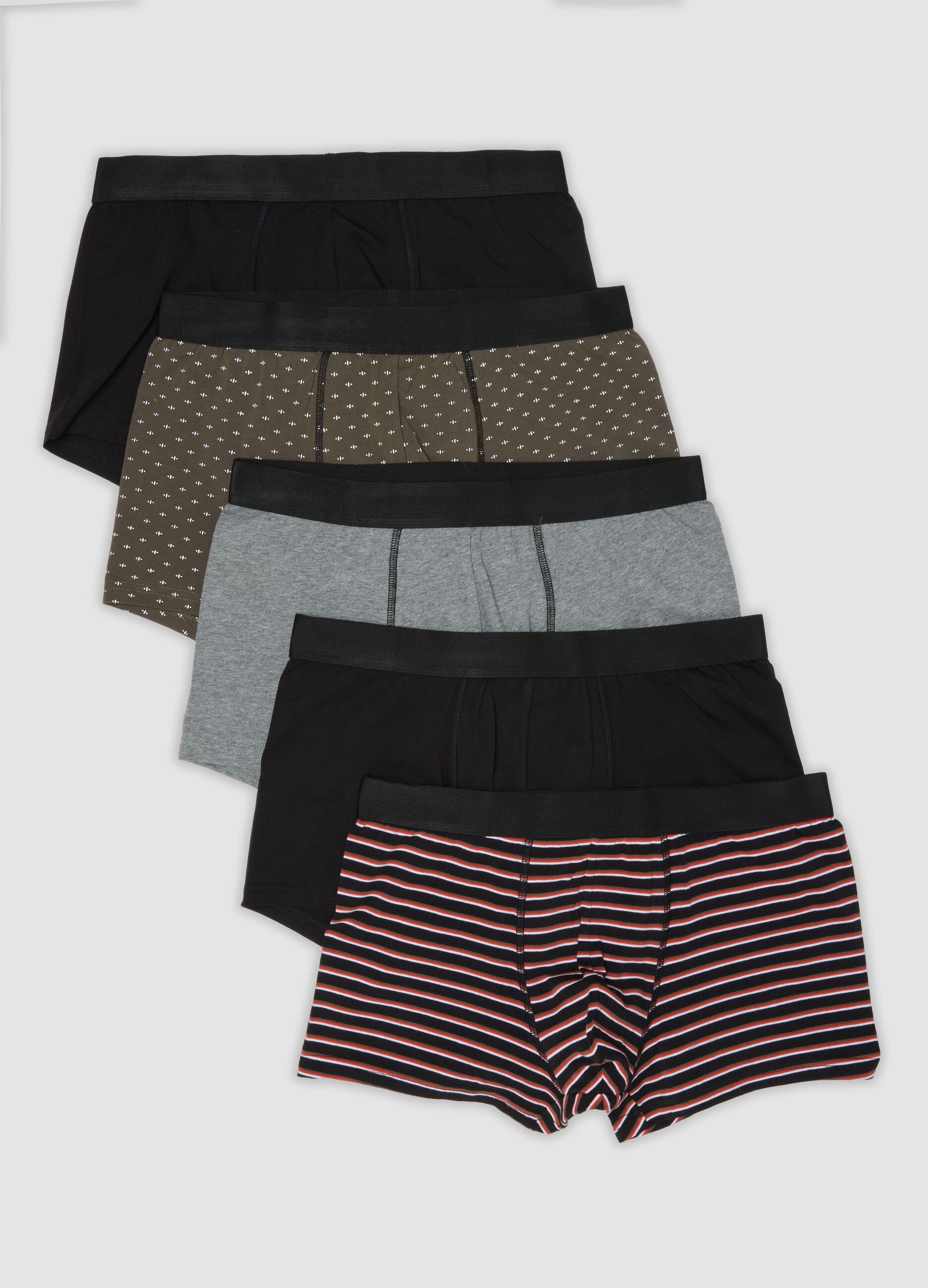 Five-pack of multicolour striped organic cotton boxers