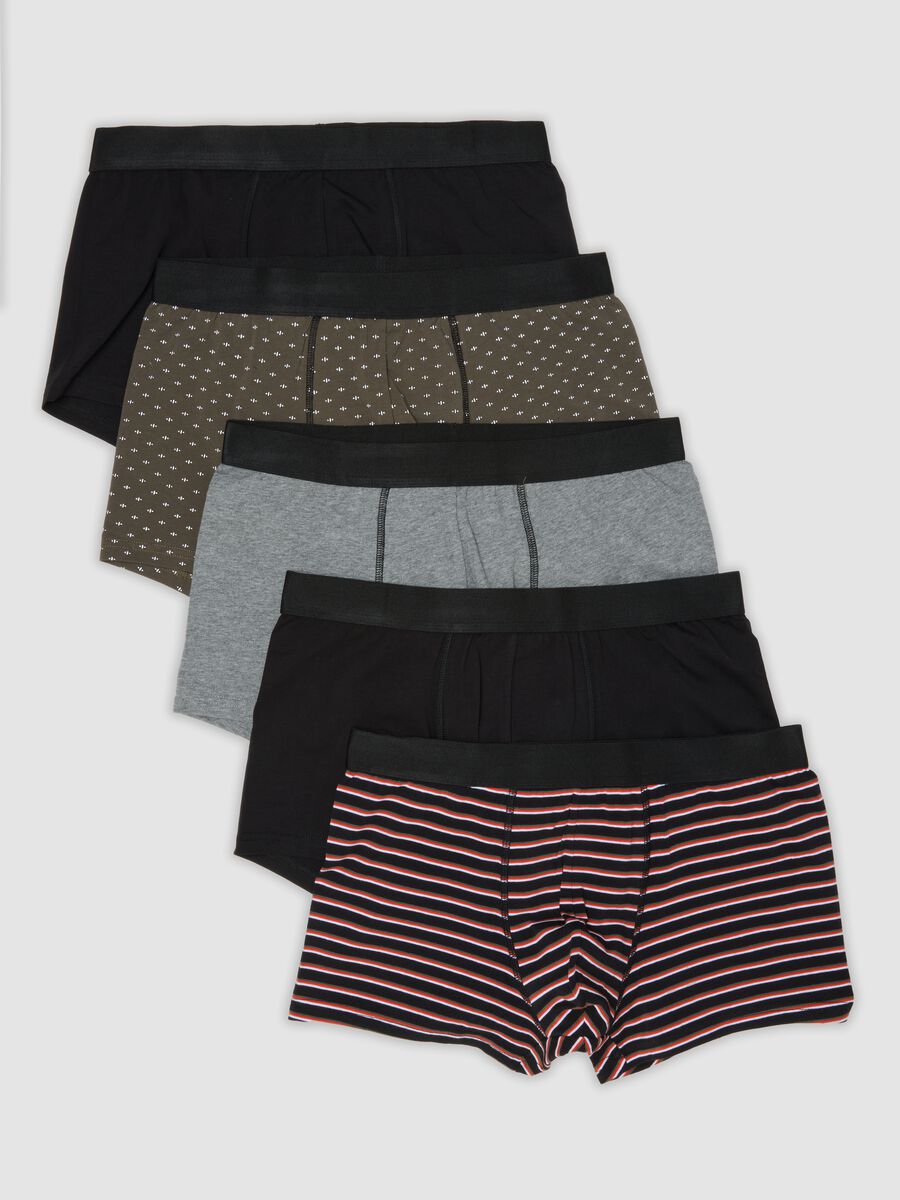 Five-pack of multicolour striped organic cotton boxers_4