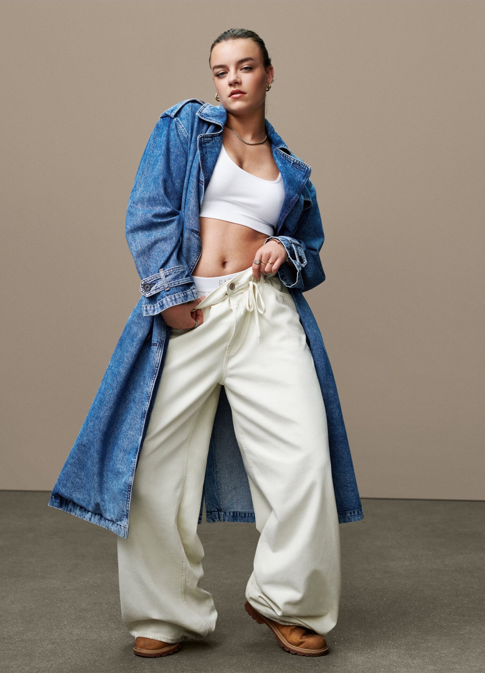 Lyocell and Cotton Trousers
