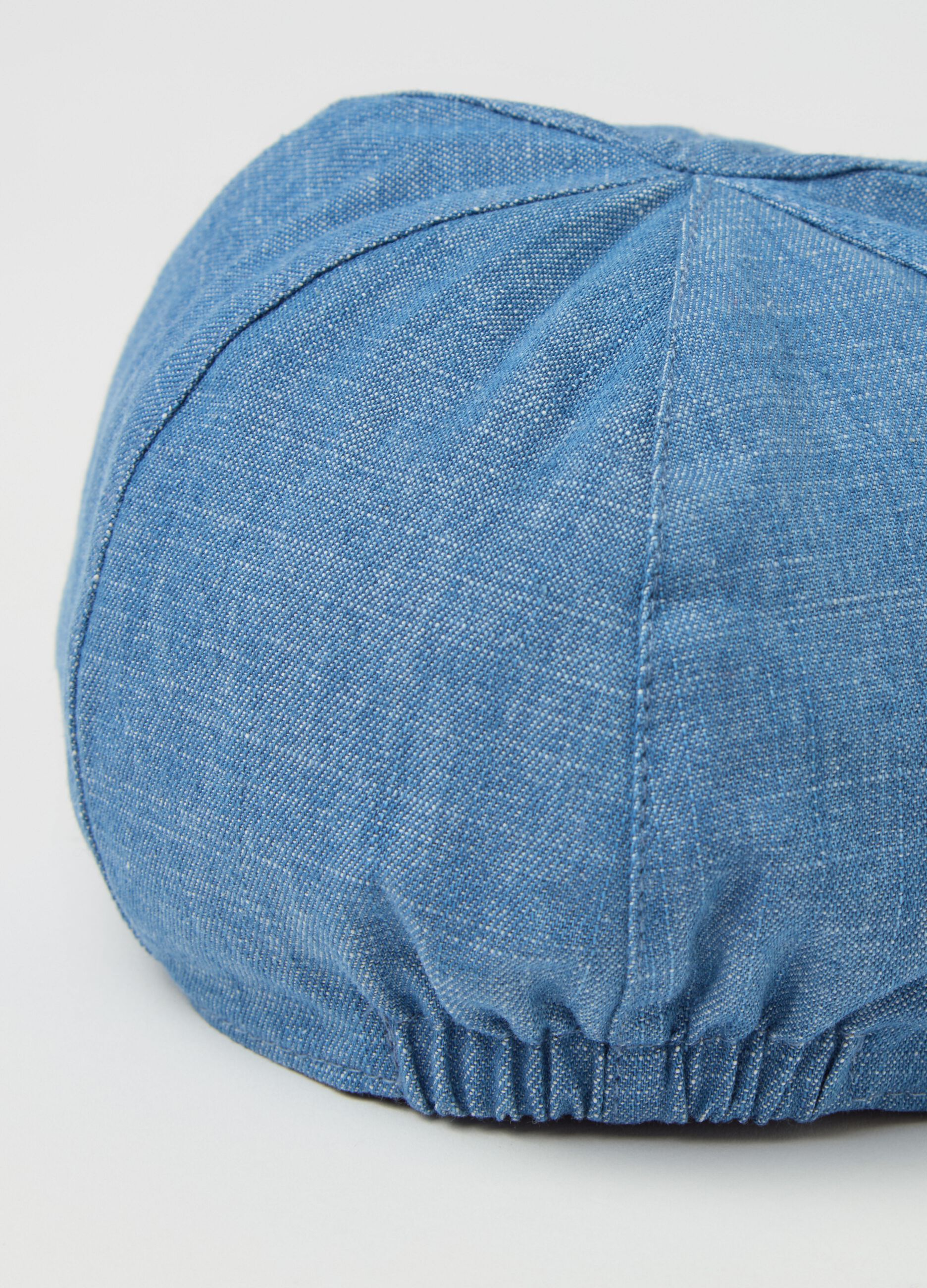 Denim cap with laces