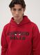 Red cotton-blend hoodie with Chicago Bulls print_0