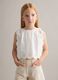 Top bianco in puro cotone con bordo smerlato_0