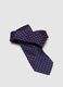 Blue Silk Tie with Polka Dot Pattern_2