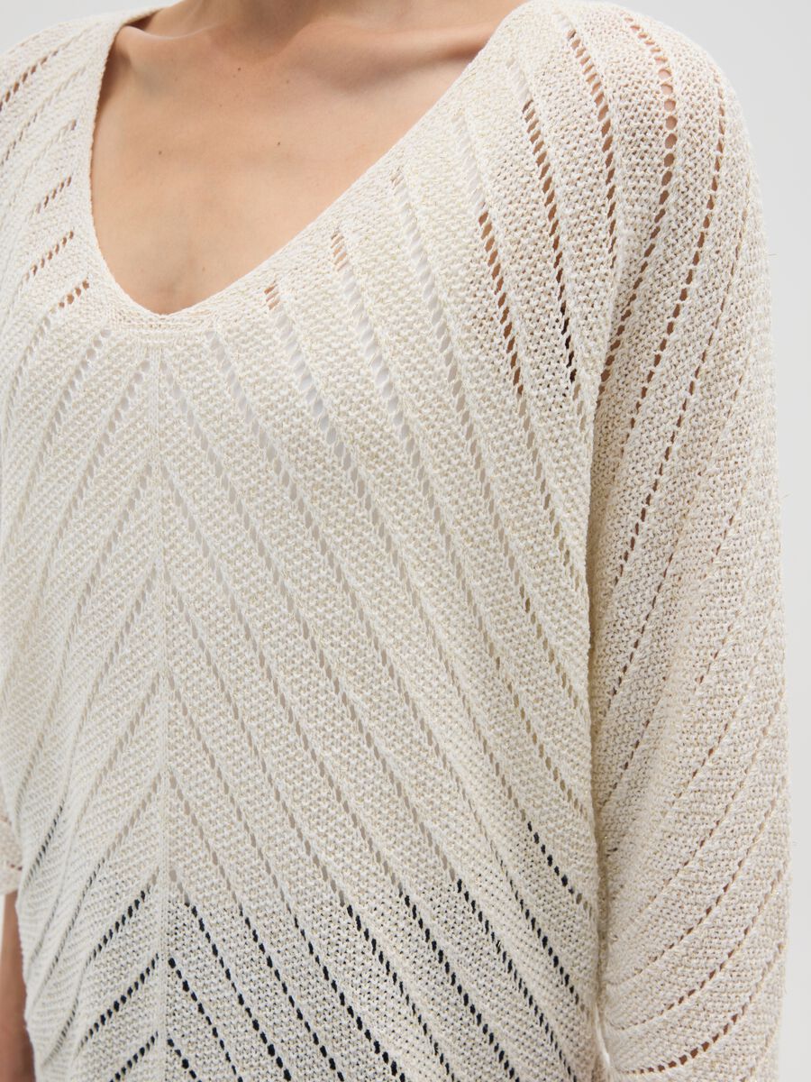 Beige regular fit sweater_2