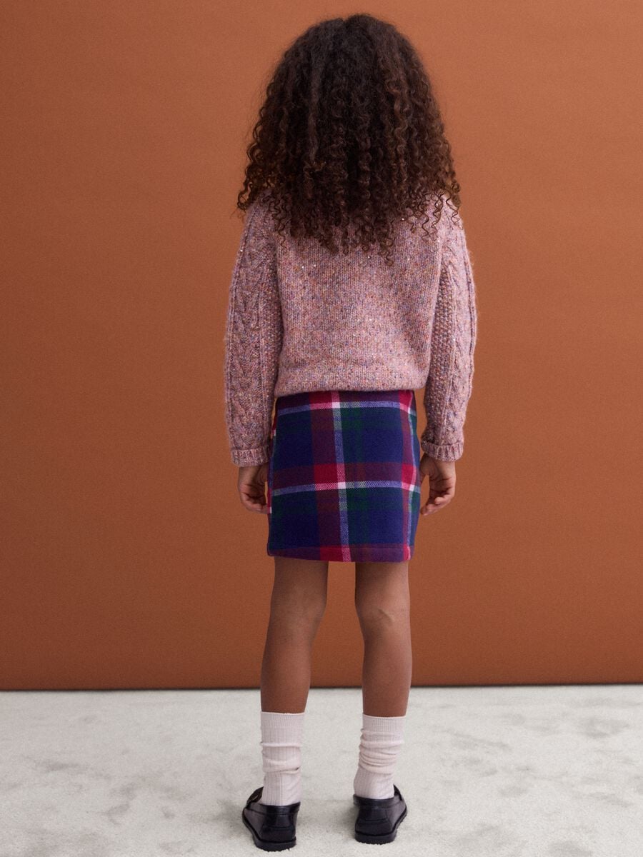 Gonna check tartan in misto lana e viscosa regular fit_1