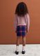 Regular-fit tartan check skirt in a wool and viscose blend_1