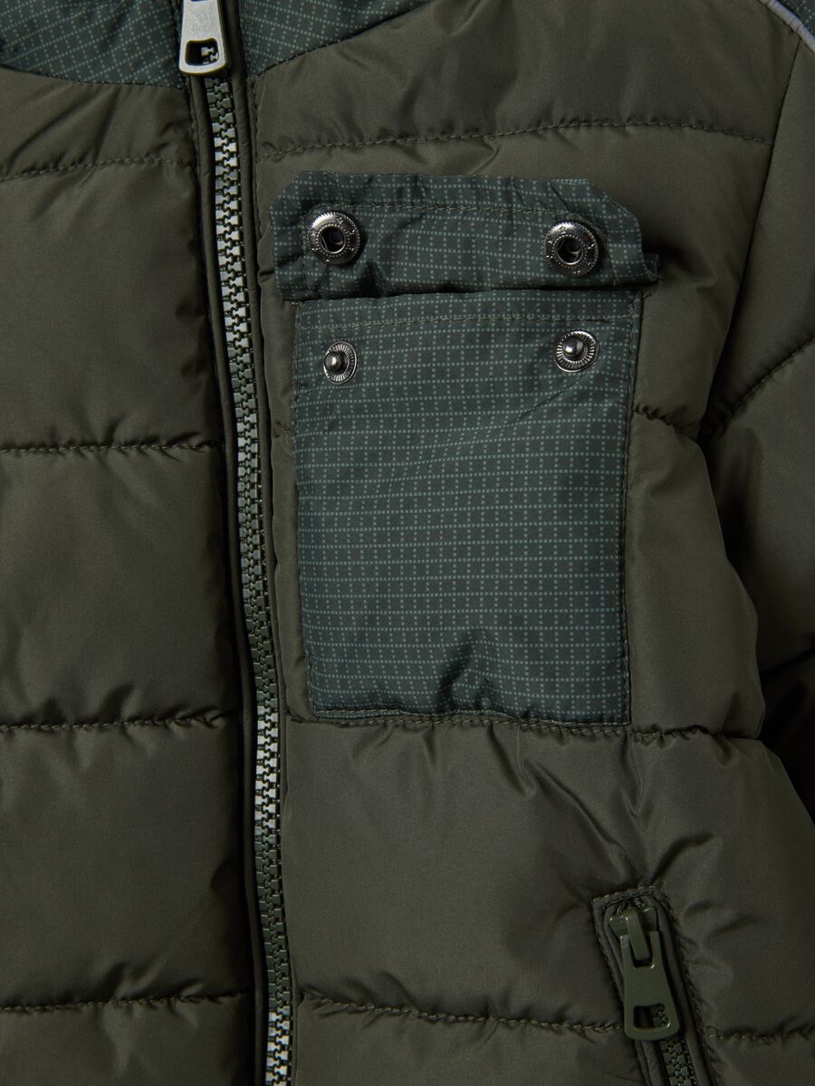 Child's Green Padded Jacket Regular Fit with Hood_3