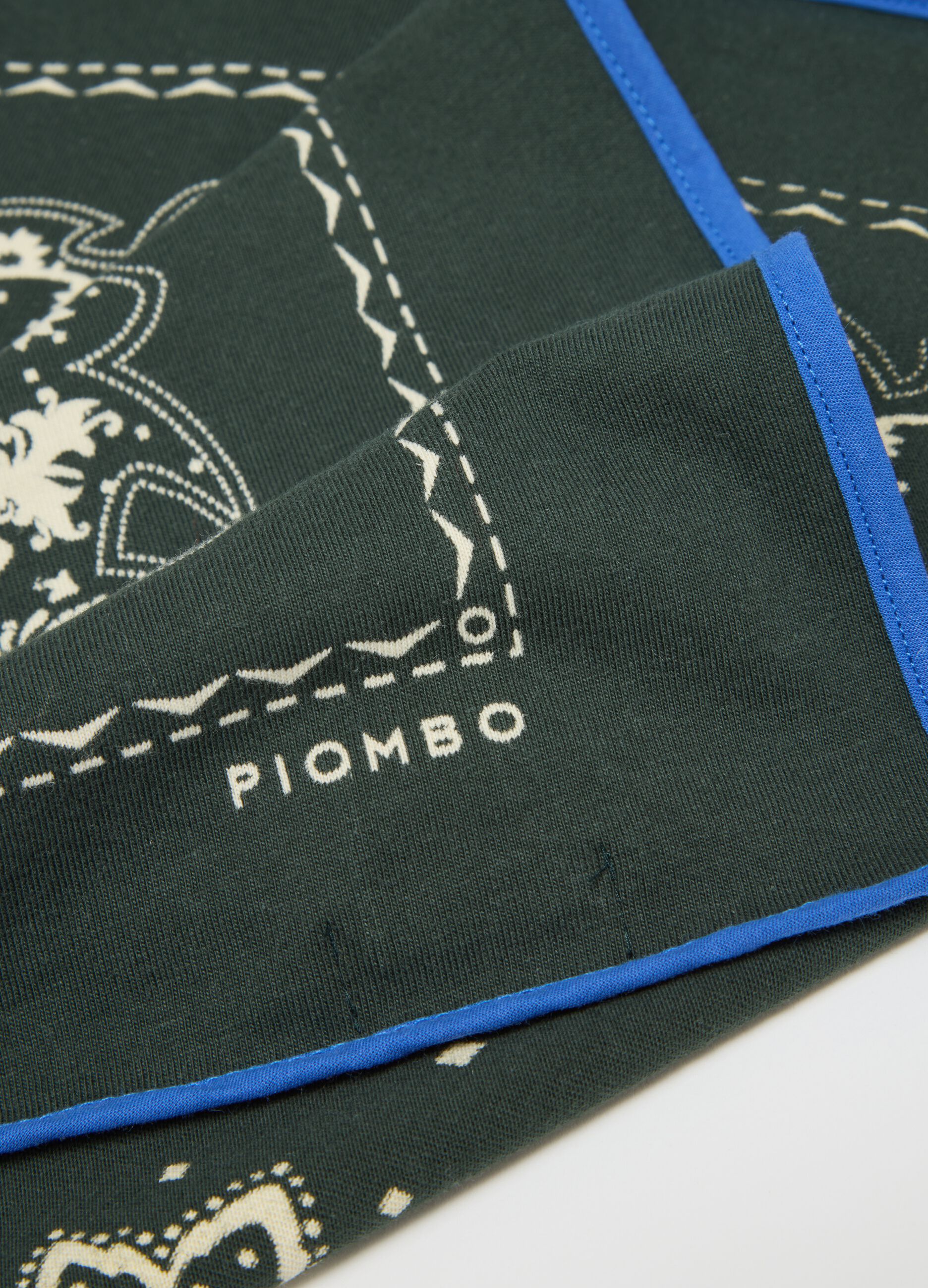 Bandana con stampa paisley in cotone verde