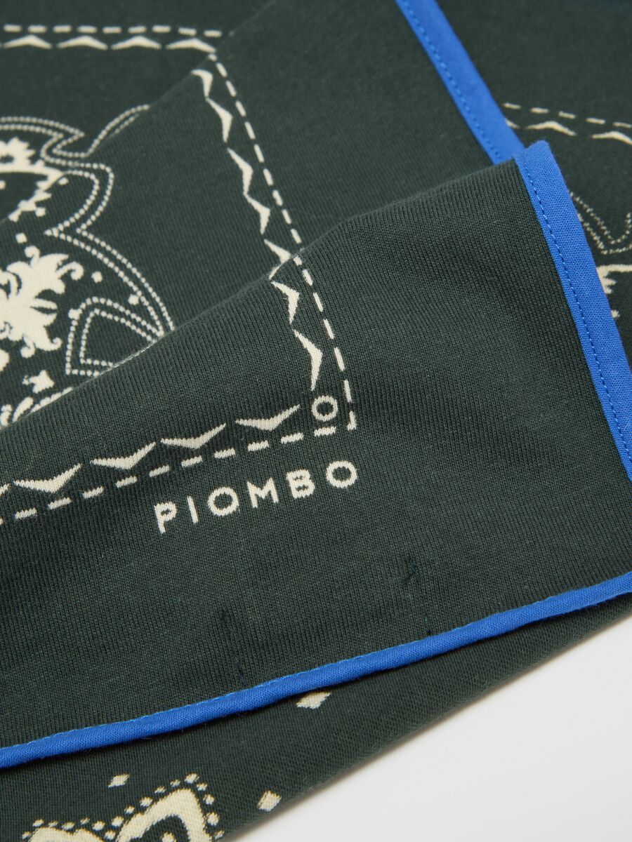 Bandana con stampa paisley in cotone verde_2