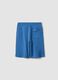 Boys' blue pure cotton shorts, comfort fit_1