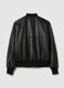 Real Leather Perfect Bomber Jacket Black_1