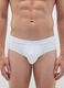 Regular fit white cotton briefs_1