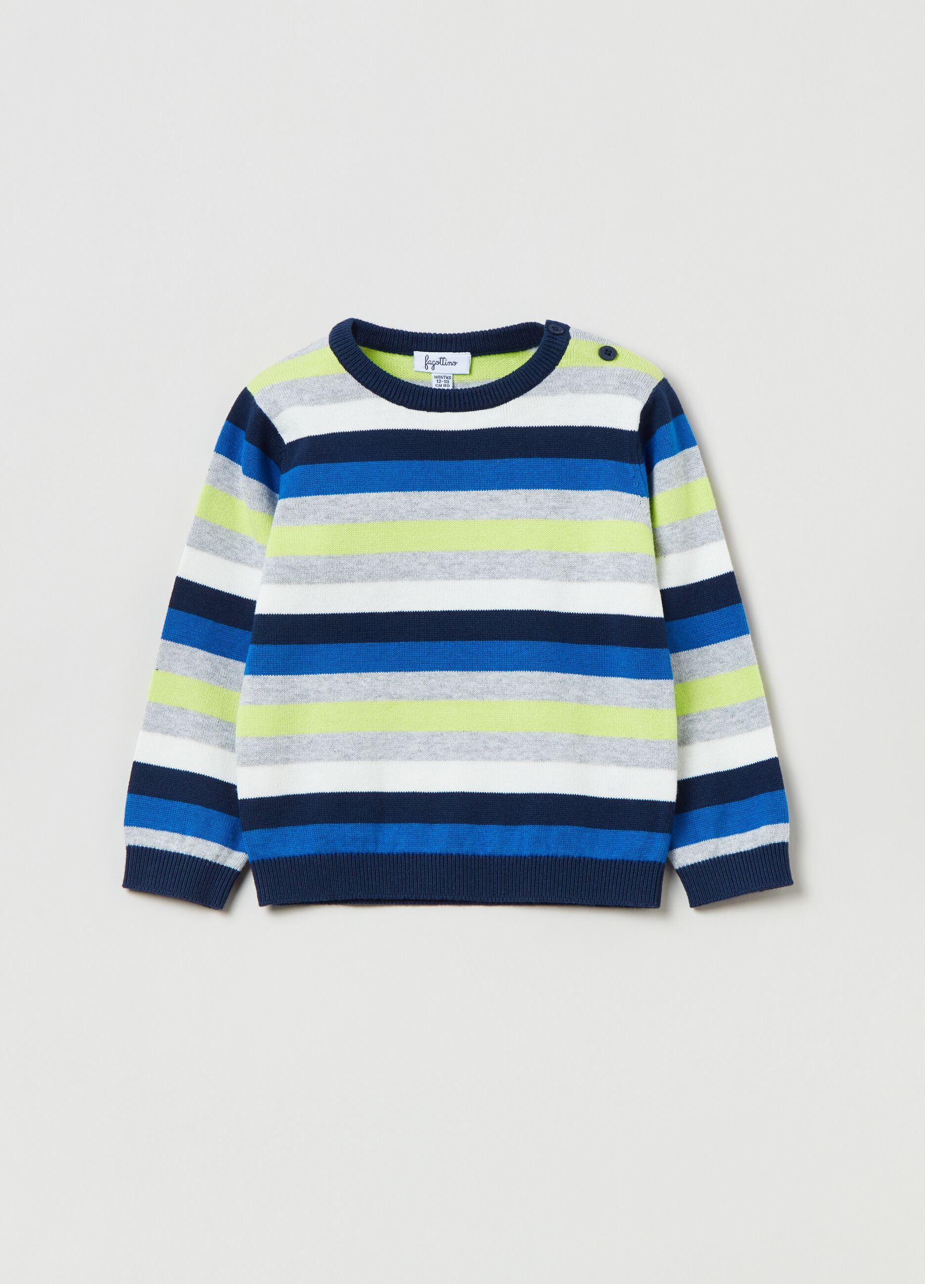 Pullover in cotone a righe_0
