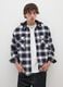 Black and white checked pure cotton regular fit shirt_0