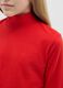 Regular fit elasticated cotton red girls' top_2