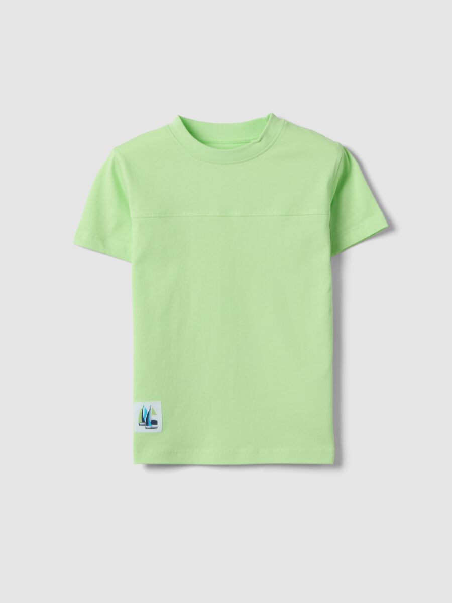 Kids&rsquo; green pure cotton T-shirt with oversized fit_0