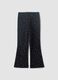 Black skinny organic cotton leggings with heart print for girls_1