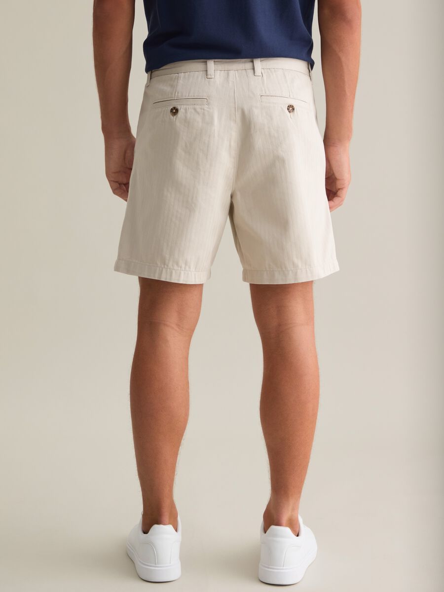 Beige Cotton Bermuda Shorts Piombo_2
