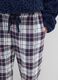 Multicolour plaid flannel pyjama trousers regular fit_3