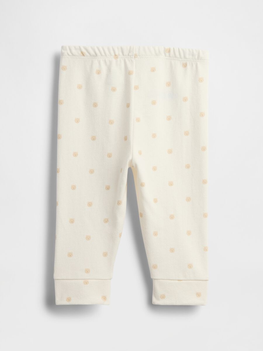 White cotton trousers for infants_1