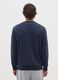 Blue cotton blend sweatshirt, regular fit_2