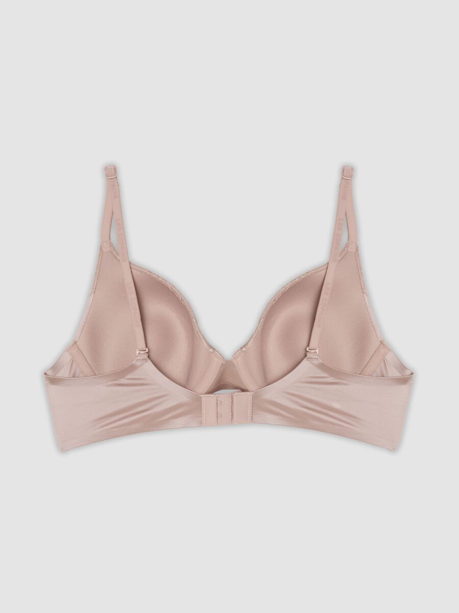Pink stretch microfibre bra with lace_2