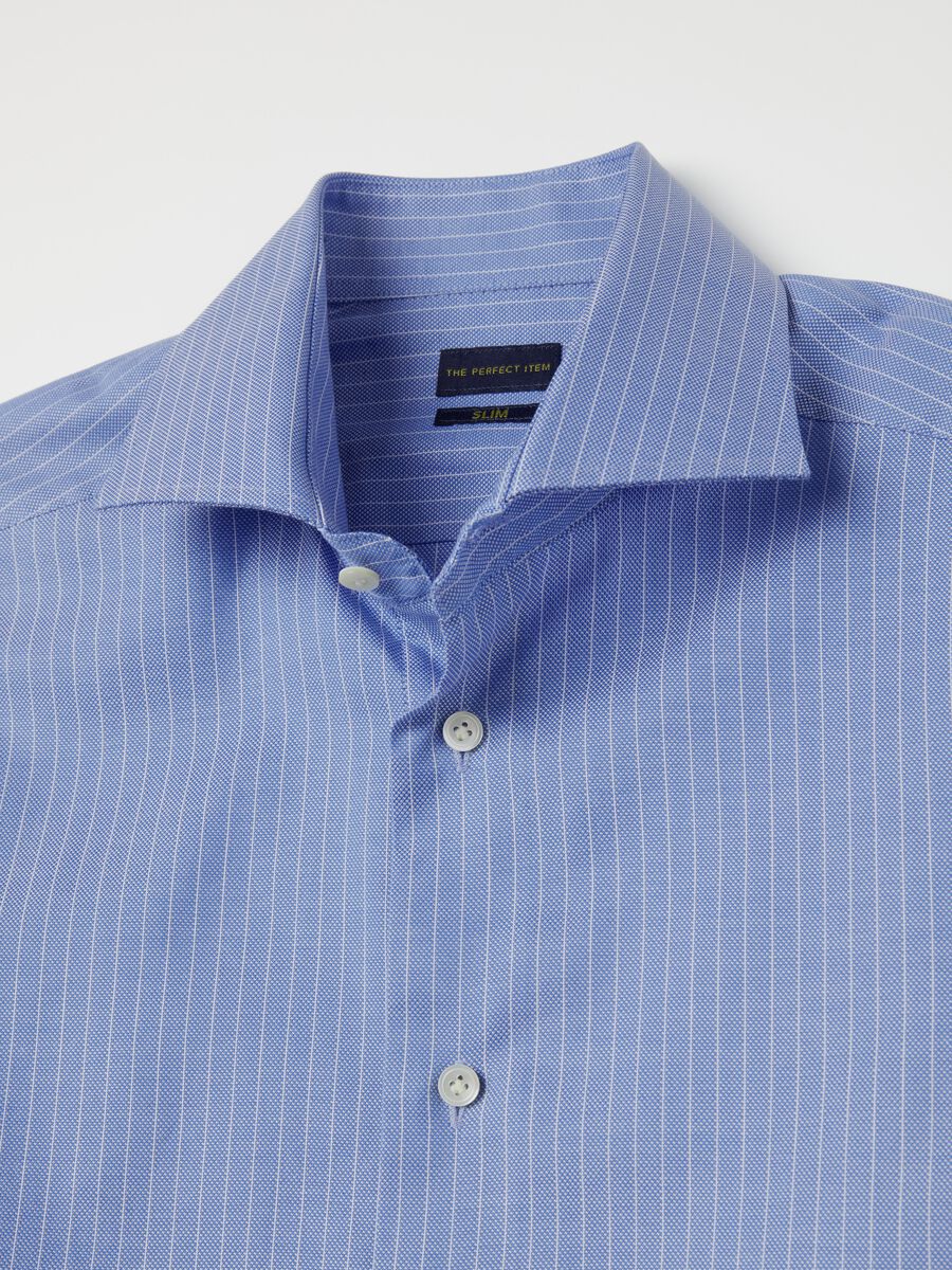 Slim-fit shirt in striped cotton_5