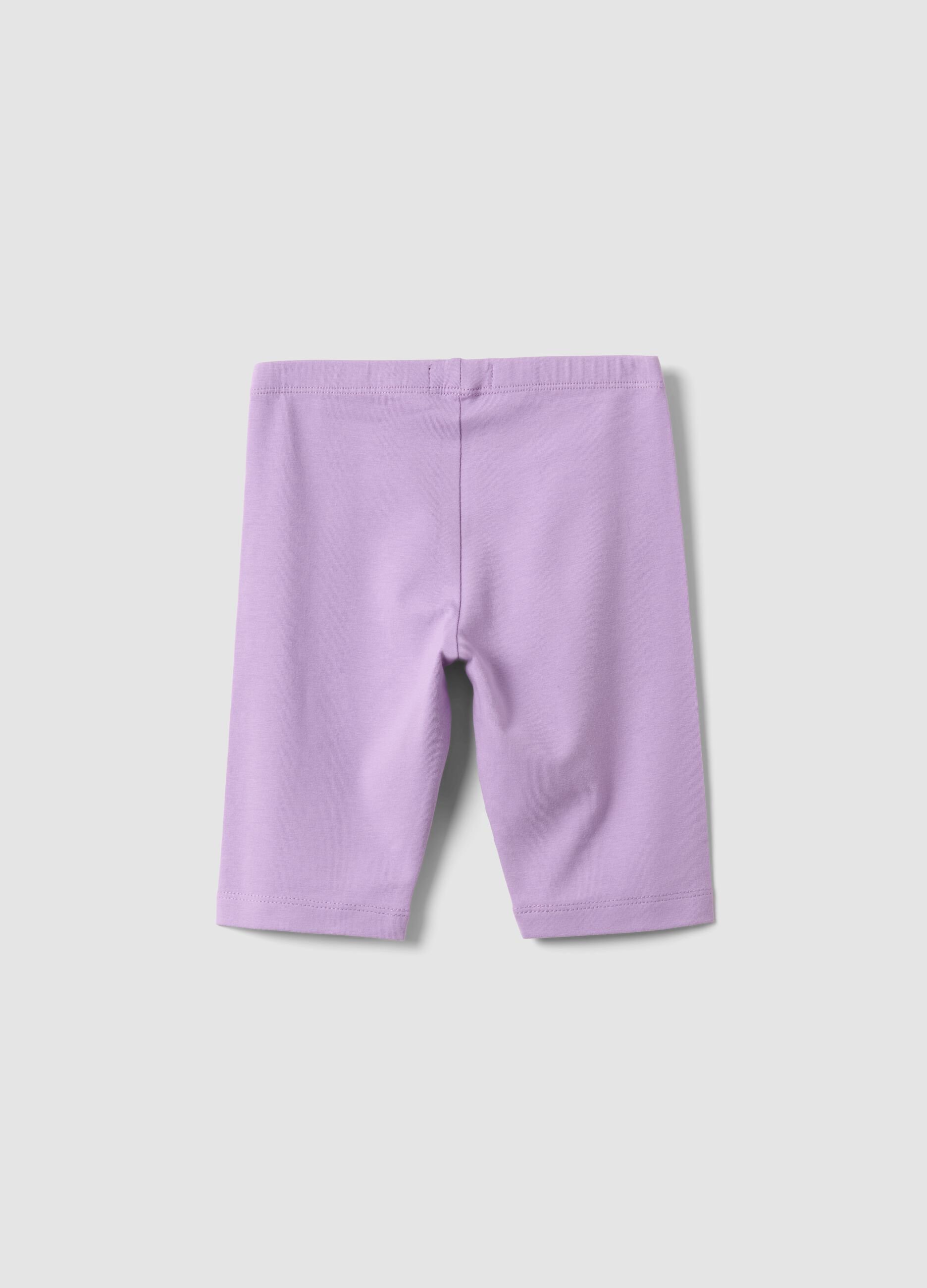Purple organic cotton shorts