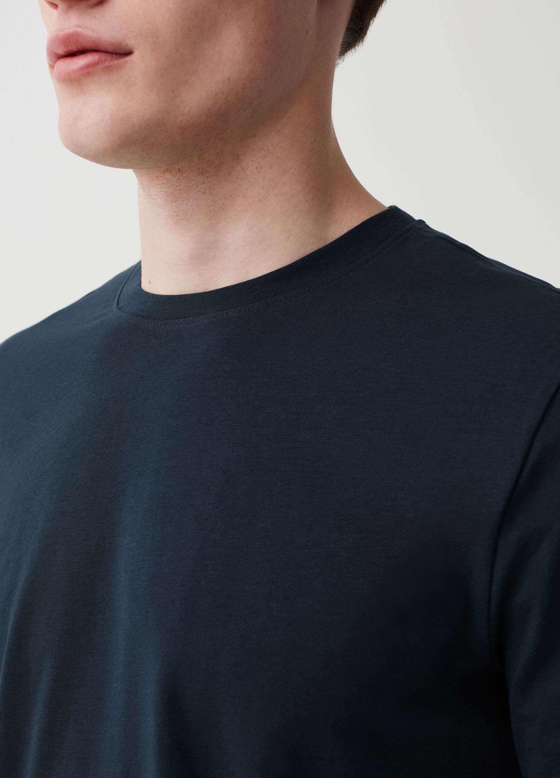 T-shirt a maniche lunghe in jersey