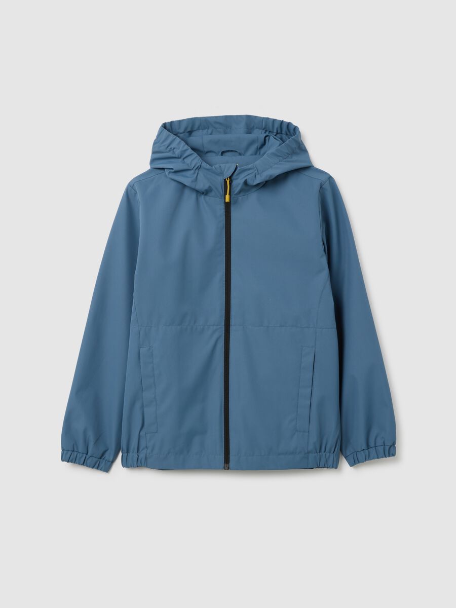 Boys' jacket in blue fabric regular fit_3