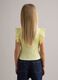 Girls&rsquo; yellow stretch-cotton vest top with ruffles_2