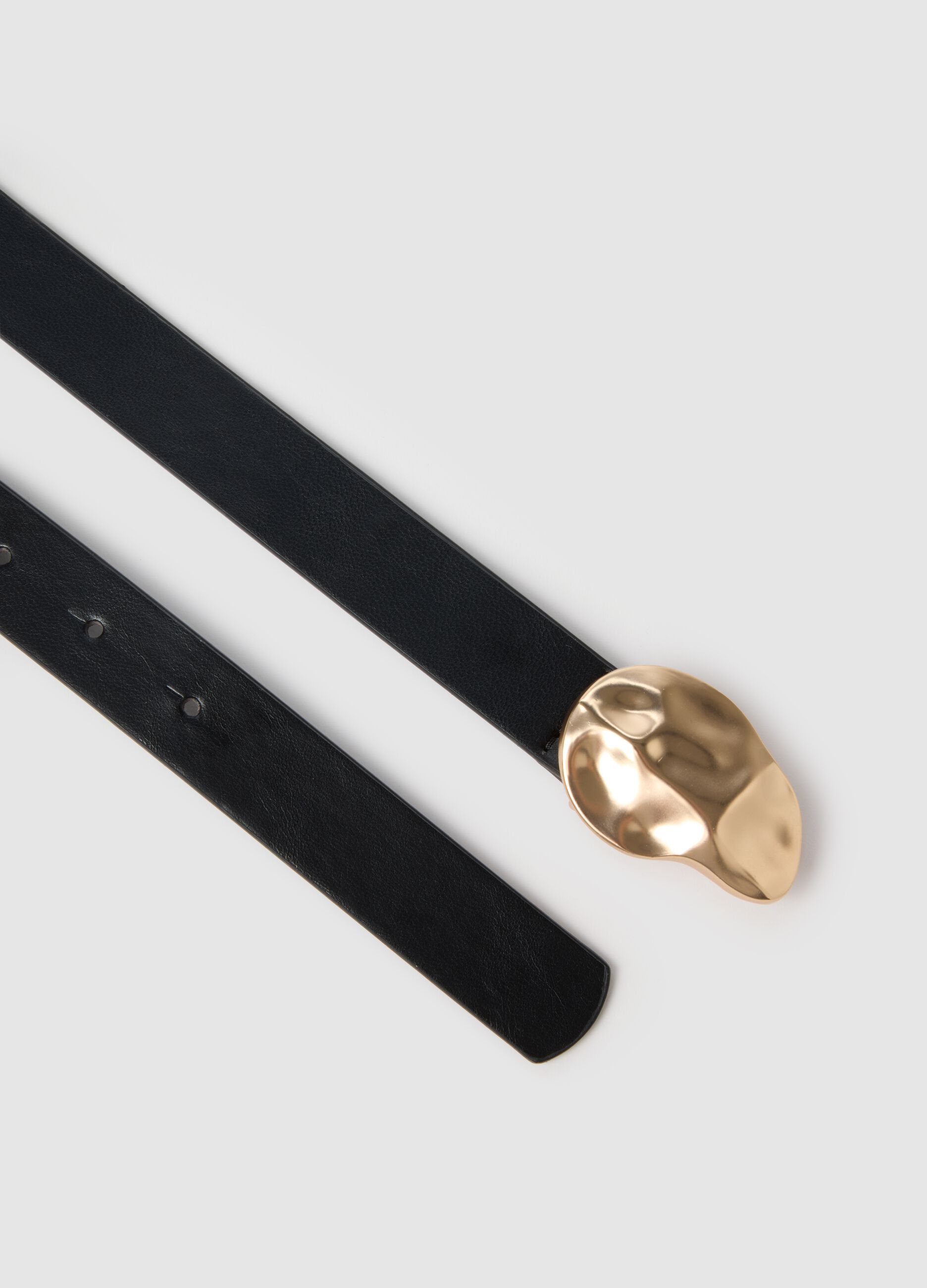 Black Belt with Gold Buckle